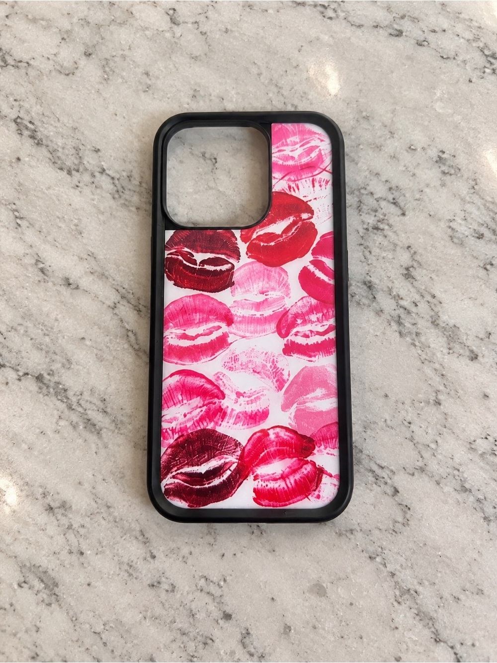 Wildflowers Pink & Red Kiss Print Phone Case IPhone 15 pro